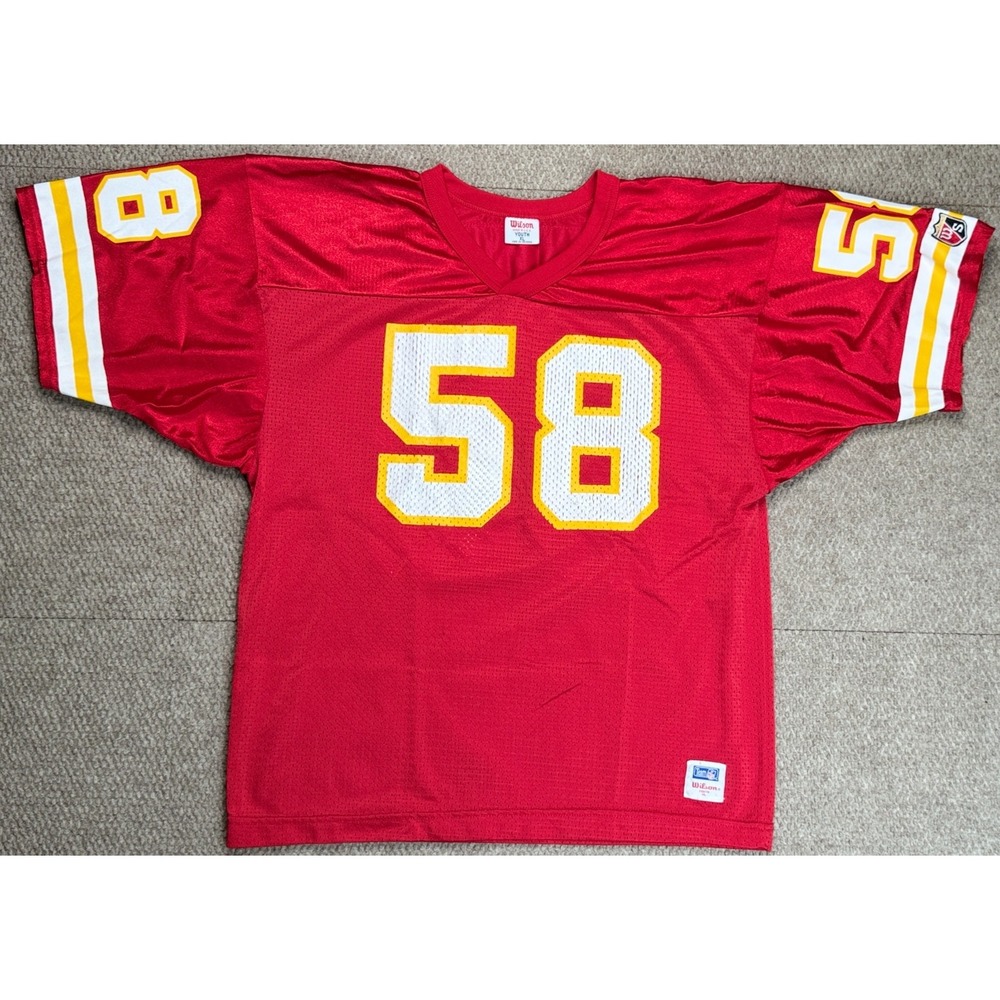 Wilson Vtg NFL Kansas City Chiefs #58 Derrick Thomas Football Jersey Youth XL